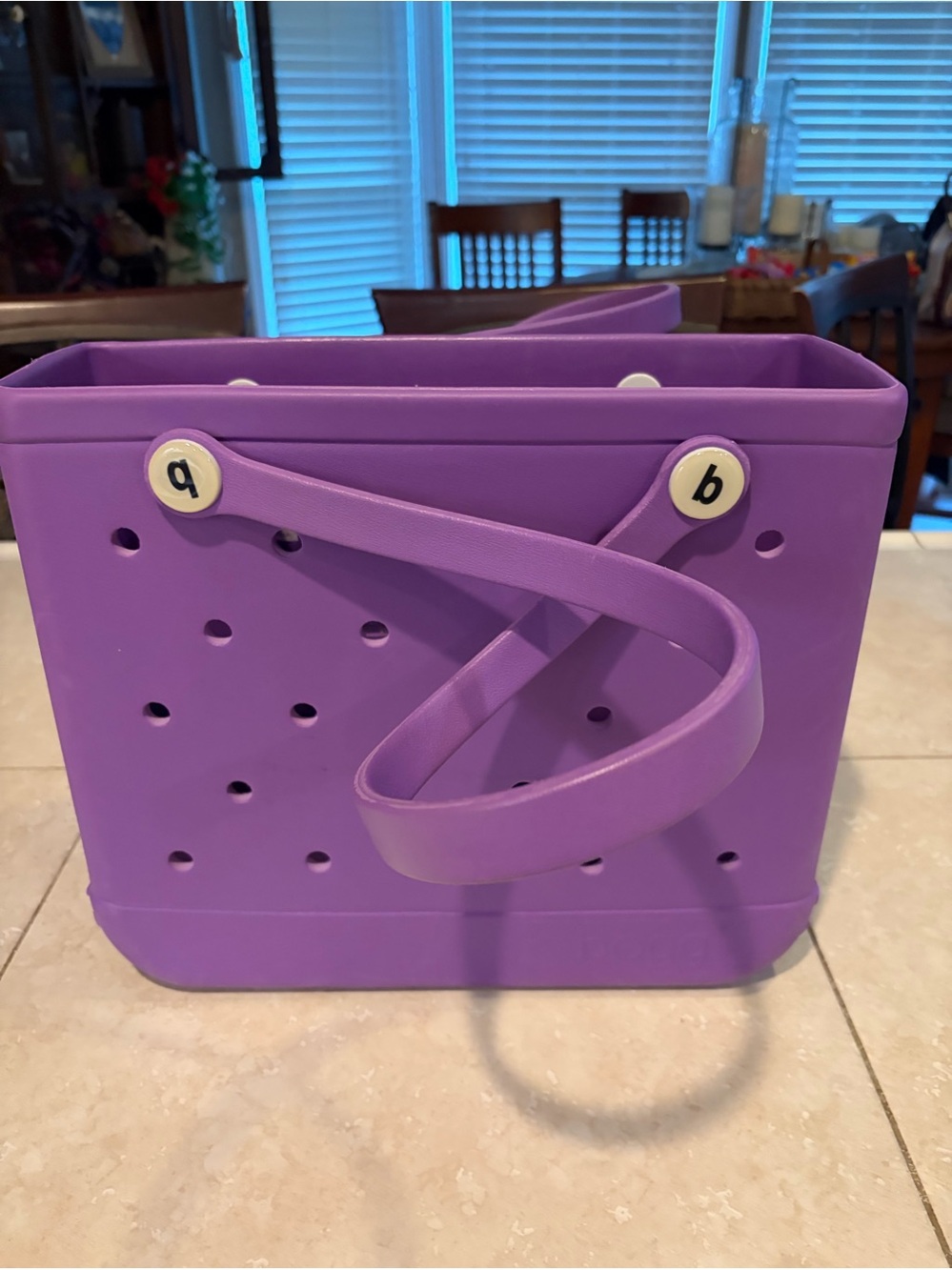 Purple Perforated Bogg bag